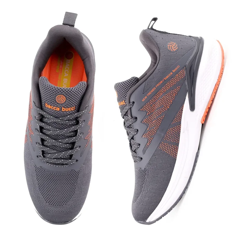 Bacca Bucci Grey Essential Everyday Walking and Running Shoes for Men | Best Price UAE